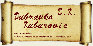 Dubravko Kuburović vizit kartica